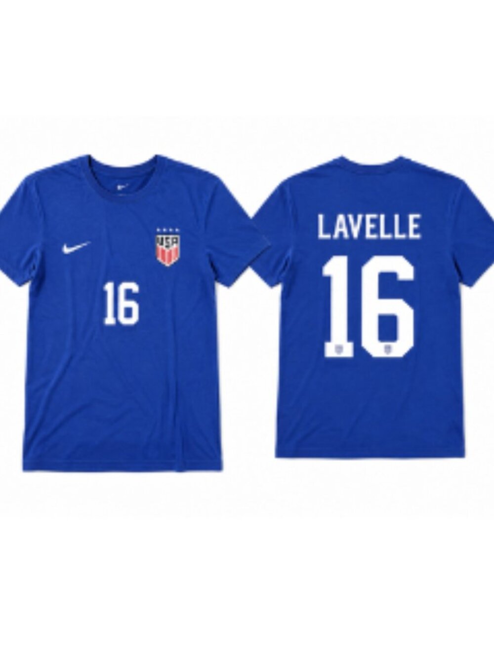 Nike USWNT Rose Lavelle #16 USA Soccer T-Shirt Women's Small Blue NWT